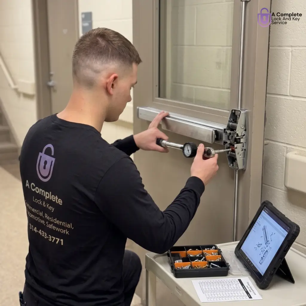professional panic hardware & exit device installation a complete lock and key service call (314) 423 3720 (1)